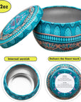 Candle Tins with Lid, 2.5Oz 24 Designs Tinplate Cans with Wicks, Wick Holders, Wick Stickers for Candle Making, DIY Arts and Crafts, Small Item Storage