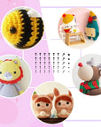 480Pcs Black Needle Felting Eyes 3Mm 4Mm 5Mm 6Mm Plastic Doll Eyes without Washers Small Craft Eyes for Needle Felting Plush Animal Sewing Making