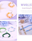 6000 PCS Clay Beads Bracelet Making Kit with a to Z Letter Beads, Friendship Bracelet Kit with Alphabet Beads, Earrings Necklace Craft Jewelry Making Kit for Adults