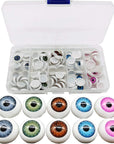 100Pcs/Box 12Mm Doll Eyeballs Half round Acrylic Eyes for DIY Doll Bear Crafts Halloween