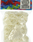 Official White Rubber Bands Refill 600 Count + 24 C-Clips