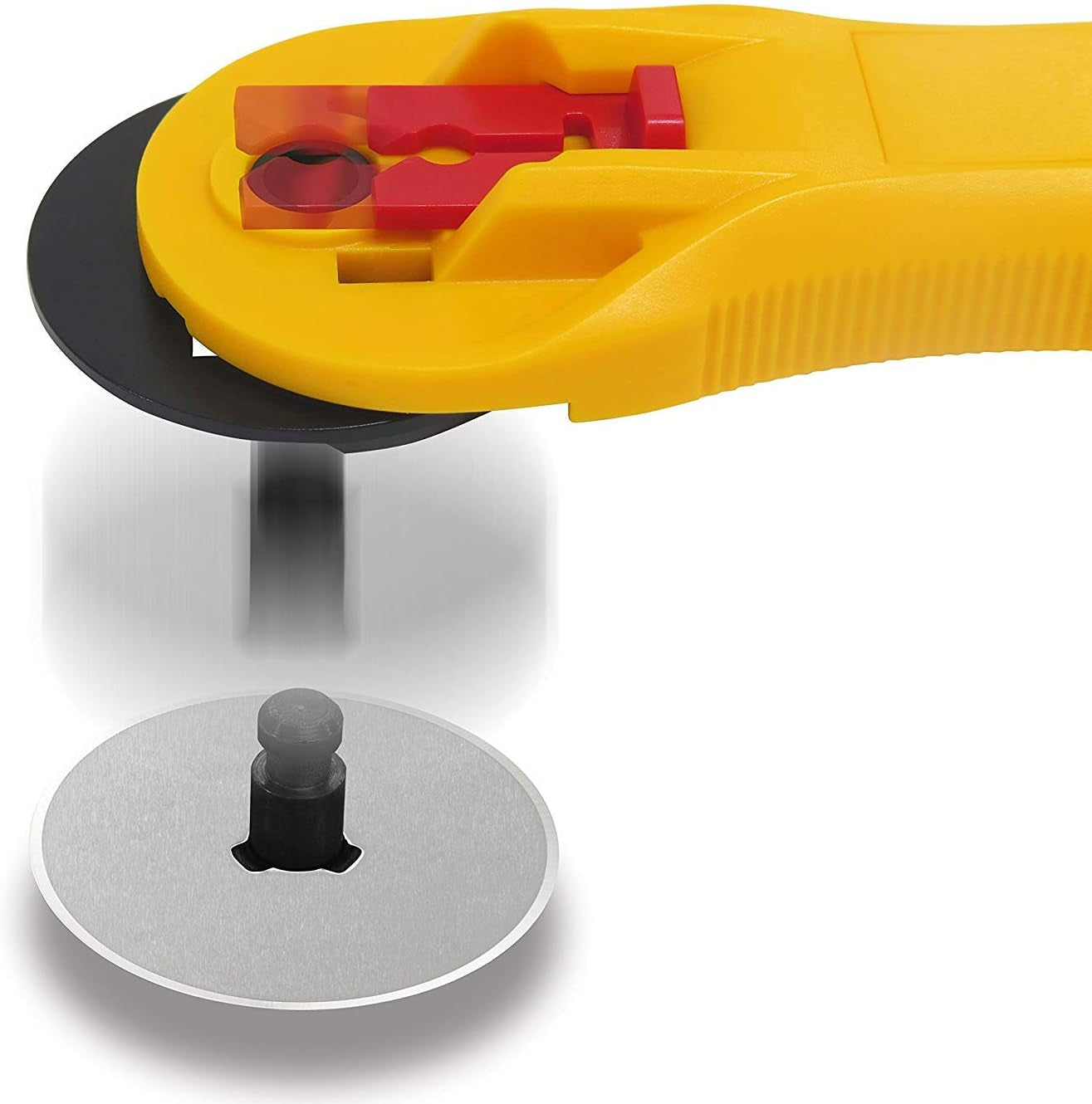 Rotary Fabric Cutter 28MM with 5 Blade Refill for Quilting, Sewing, and Crafts