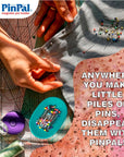 Pinpal Magnetic Pin Holder - Catch, Carry, Organize, Store Your Pins & Sewing Needles - Grab & Sew Pin Magnet for Sewing Pins - Magnetic Pin Dish - Sewing Notions & Supplies, Turquoise