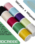 56 Spools Sewing Thread Kit for Hand Sewing and Machine Sewing Use, Colorful Polyester Thread Set 100 Yards per Spool, 5600 Yards Total