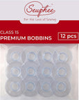 12Pcs Bobbins Fits Singer Sewing Machine - Class 15 Plastic Bobbins, 81348