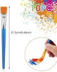 10 Pcs Flat Paint Brushes for Acrylic Painting, 1 Inch Art Paint Brushes Artist Painting Brush for Acrylic Watercolor Oil Detail Painting