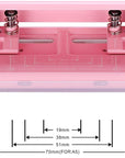 Adjustable 6 Hole Punch: Metal Six Hole Puncher for Planners and 6-Ring Binders with 6 Sheet Capacity for A4 / A5 / A6 / Personal/Pocket Size (Pink)