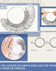 Ring Sizer Mandrel Ring Making Tool Ring Shaper Tool Fix Bent Rings Metal Size Measuring Repair Kit with Jewelry Mallet