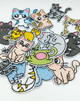 18Pcs Cat Iron on Patches, Embroidery Applique Patches for DIY Jeans Jackets, Clothing, Bag, Caps (Cat)