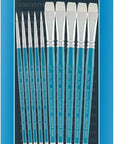 Masking Fluid Paint Brushes (Set of 10) - Watercolor Brushes Contains Synthetic Hair W/Short Wood Handles