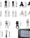 252 Pieces Zipper Repair Kit Replacement Zipper, Zipper Pulls, Installation Tools for Bags Tents Luggage Sleeping Bag Jacket Outdoor