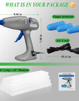 Full Size Hot Glue Gun, 120W&80W Glue Guns Dual Temp Large Industry Glue Gun, Corded Detachable Cord Use Stand-Up Base Anti-Drip Hot Melt Glue Gun with 12 Glue Sticks for Art DIY Craft Repair
