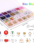 Clay Heishi Beads Bracelet Making Kit for Beginners, 5000Pcs 36 Colors Polymer Flat round Clay Beads Kit with 240Pcs Letter Beads, Pendant Charms and Elastic Strings for Crafts