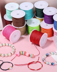 20 Rolls Wax String for Bracelet Making, Waxed Thread Bracelet Cord, Waxed Polyester Cord Bracelet Rope for DIY Bracelets, Necklace and Macrame