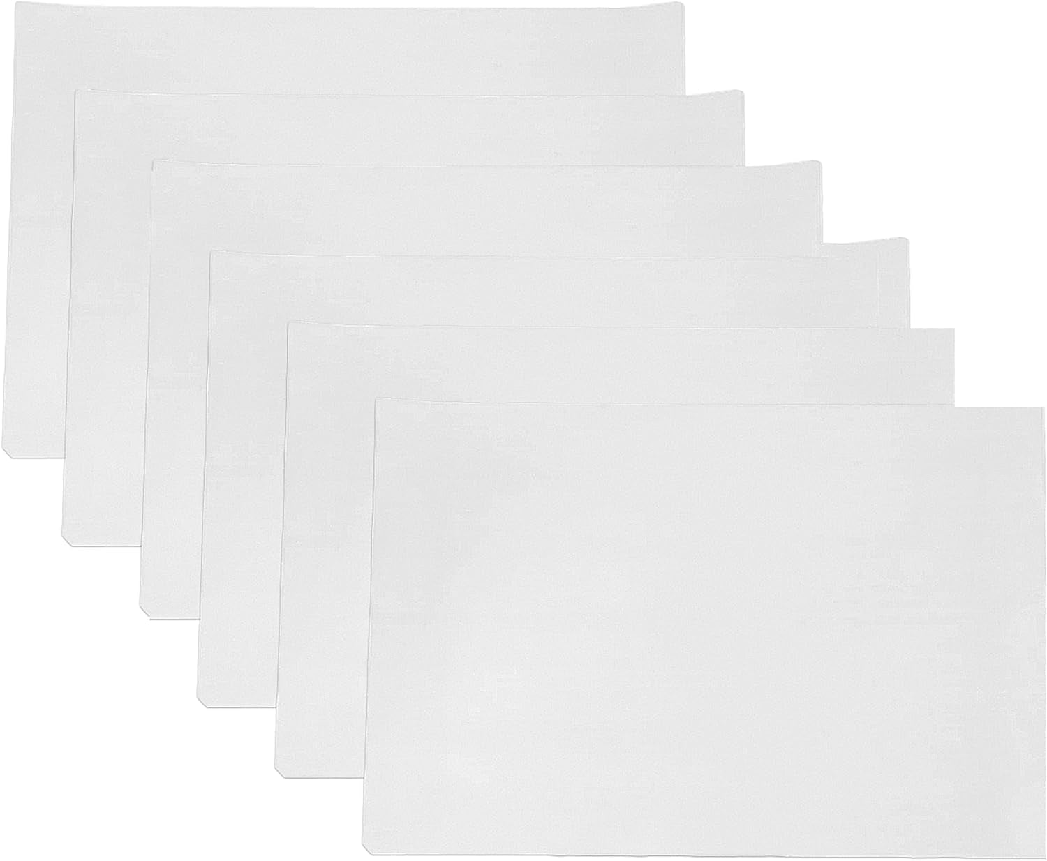 Non-Stick PTFE Teflon Sheet for Heat Press Reusable Transfer Sheets for T-Shirt Vinyl HTV Ironing Quilting Crafting Baking and Heat Transferring, 500 Degrees 6 Pack (15.74''L X 23.62''W)