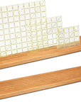 2 Pieces Wooden Ruler Rack Quilting Ruler Rack Organizer Quilting Ruler Holder Wood Quilting Grid Ruler with 5 Slots for Ruler Organizer Home Office Desk Stand (Brown)