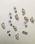 12Pcs/6 Pairs 925 Sterling Silver Earring Backs Replacement Secure Ear Locking for Stud Earrings Ear Nut for Posts, 5X6Mm