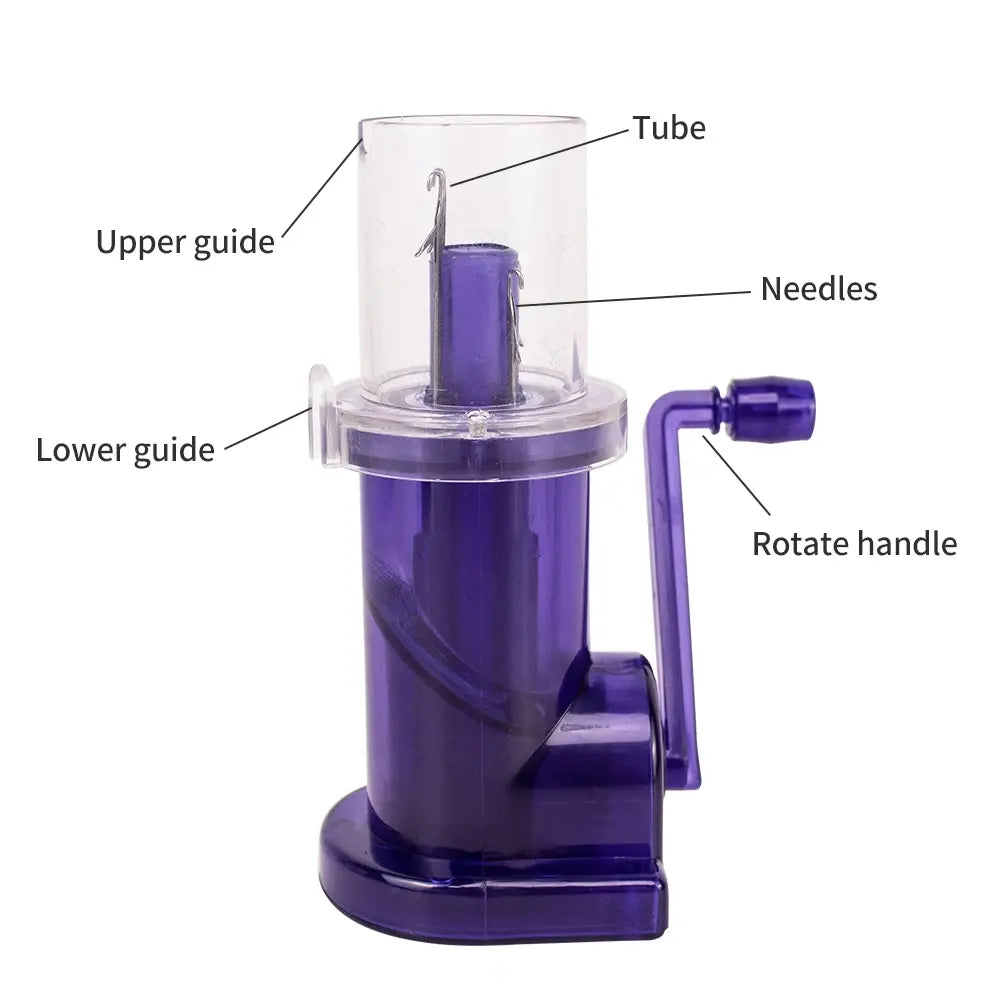 Portable Hand Knitting Machine Embellishment Knit Loom with Hand Crank Hand-Knitted Braided DIY Sweaters and Scarves Accessories