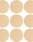 80 Pieces 4 Inch Unfinished Wood Circles Rounds Wooden Cutouts for Crafts, Door Design, Christmas Decorations, Coasters and DIY Home Decor