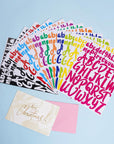 12 Sheets Alphabet Stickers, 12 Colors Self Adhesive Vinyl Letter Stickers Aesthetic, Waterproof Letter Sticker for Water Bottles, Door, Car, Scrapbooking, Poster, Cup