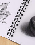 8.5"X11" Hardbound Sketchbook, Left Spiral Sketch Pad with Hardcover, Perforated and Durable Acid Free Drawing Paper, Ideal Art for Kids & Adults, Artist Pro & Amateurs