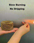 400 Ft Hemp Candle Wick 2 Spools 100% Organic Hemp Wick Candle Wick Hemp Candle Wick for DIY Candle Making, Craft Making, Smoke, Standard Size(1Mm)