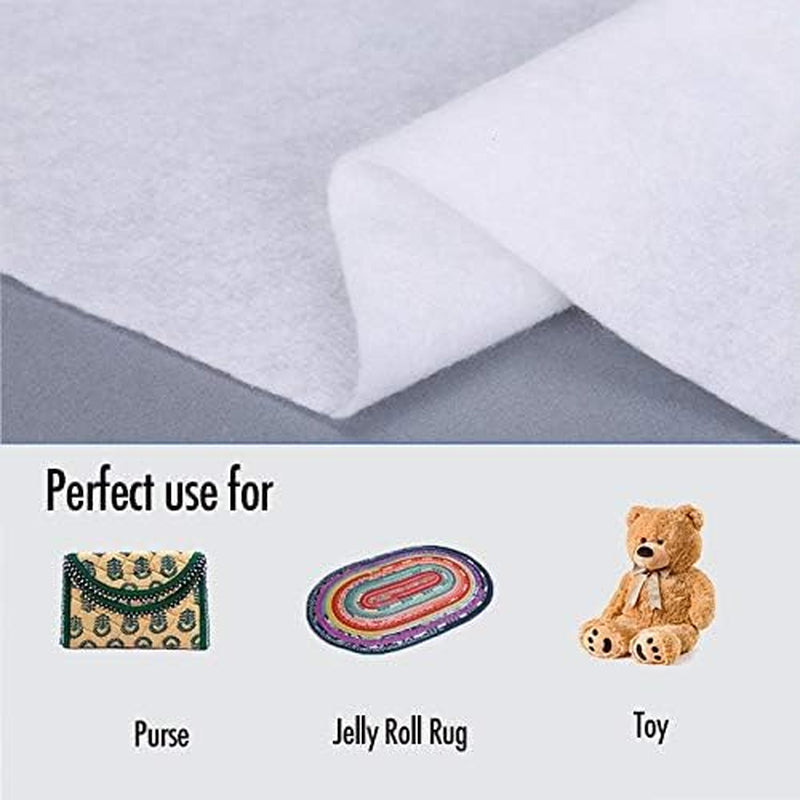 On-A-Roll Upholstery Needle-Punched Cotton Batting for Jelly Roll Rugs, Purses, 2-1/4 Inches by 50 Yards