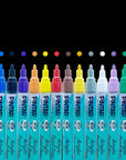 | 14 Pack | Acrylic Paint Markers Medium Point | Leather, Shoes, Rock Painting, Wood, Glass | Acrylic Paint Pens Set | Pack of 14, 5.0 Mm