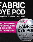 Fabric Dye Pod Blackout (Black), Permanent Dye for Clothes and Fabric