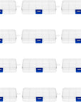 12 Pack Mini Clear Storage Containers with 10 Grid Dividers, Small Plastic Tackle Boxes for Beads, Buttons, DIY Jewelry (2.5 X 5 In)