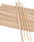Long Wood Dowel Rods Unfinished Natural Wood Craft Dowel Sticks 50 Pack 1/4 Inch×12 Inch
