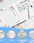30 PCS Journal Stencils, Planner Stencils for Junk Journal Notebook Diary Scrapbook DIY Drawing Template Journal Stencil 4X7 Inch