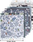 30 Pieces 10 X 10 Inches Fabric Printed Bundle Squares Floral Fabric Patchwork Sewing Quilting Bundles Assorted Pattern Fabric for DIY Scrapbook Craft Making