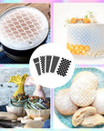 5 Pieces Mermaid Scale Stencil, Mermaid Makeup Stencil Reusable Fish Scale Template Large Plastic Scale Wall Stencil for Painting on Wall Face Body(8 X 6 Inch)