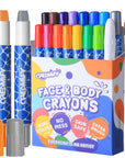 Rainbow Colors Face Painting Kits- 16 Colors Twistable Face Paint Marker Sticks with 2 Brushes, LGBT Washable Face Paint Crayons Kit, Birthday, Pride Day