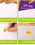 72 Sets Work Anniversary Cards Happy Anniversary Cards Employee Anniversary Cards Bulk 6 Design for Office Staff Envelopes Work Team Appreciation Anniversary Cards 6X4In