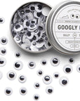 Googly Eyes: Emergency Use Adhesive Eyeballs in Giftable Steel Tin - 150 Pcs, 3 Sizes