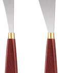 Painting Knife Set Painting Mixing Scraper Stainless Steel Palette Knife Painting Art Spatula with Wood Handle Art Painting Knife Tools for Oil Canvas Acrylic Painting (2 Pieces)