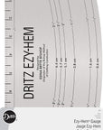 Ezy Hem Gauge, Nickel with Black Printing