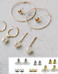 Earring Backs 6 Styles 170 Pcs, Hypoallergenic Metal Earring Backs, Bullet Shape Safety Earring Backs Replacements for Earring Studs Hoops