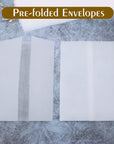 70 Pack Pre-Folded Vellum Jackets for 5X7 Invitations, Vellum Paper 5X7 for Invitations, Transparent Paper Vellum Envelopes for Wedding Invitations Wraps - Translucent Birthday Invitation Paper
