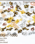 100 Gram Metal Charms for Jewelry Making, Silver & Gold, Bulk Pack for Bracelets, Necklaces, Crafts