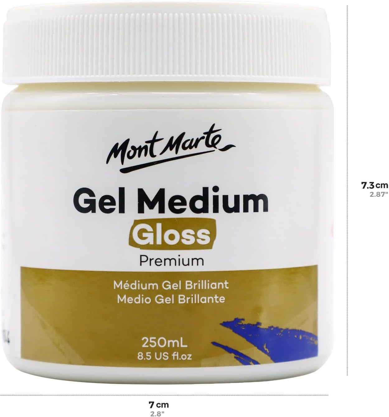 Premium Gel Medium Gloss 8.5Oz (250Ml), Suitable for Acrylic Paints