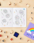 60-Piece Wood Alphabet Stamp Set, Upper and Lowercase Letters with Symbols, Rubber Stamps, DIY Projects, Arts and Crafts, Scrapbooking, Classroom, Games
