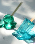 Melted Ice Lolly Resin Epoxy Molds, Silicone Molds for Crafts, Pop and Candy Shape with 10Pcs Sticks, DIY Melting Sculpture, Summer Ornaments