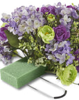 Floral Tombstone Hugger with Florafōm 2.6 Inch X 12 Inch X 17.3 Inch Green