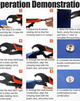 60-Set Snap Fastener Tool Kit, 15Mm Metal Snap Buttons + Heavy Duty Pliers for Leather, Boat Cover Snaps, DIY Covers, and Canvas Snap Replacement