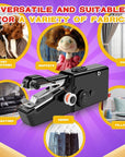 Handheld Sewing Machine with 35PCS Accessories, Easy Operated and Quick Repairing Portable Sewing Machine for Beginners, Mini Sewing Machine for Home Travel DIY, Black