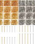 2800 Pieces Headpins for Making Jewelry Flat Head Pins Set 0.63 Inch 0.71 Inch 0.79 Inch 1.18 Inch Jewelry Making Head Pins Mix Beading Pins for DIY Jewelry Making (Multicolor)