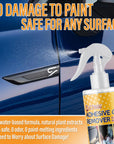 Adhesive Remover for Cars, 3.3 Fl.Oz Car Sticker Remover Spray with Scraper & Extra Plastic Razor Blades, Sticker Remover for Cars, Windows, Rapidly Removes Labels, Sticker, Glue